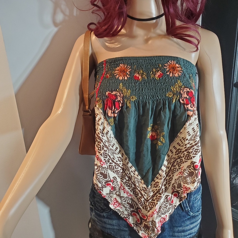 Thread Story Boho Handkerchief Tube Top